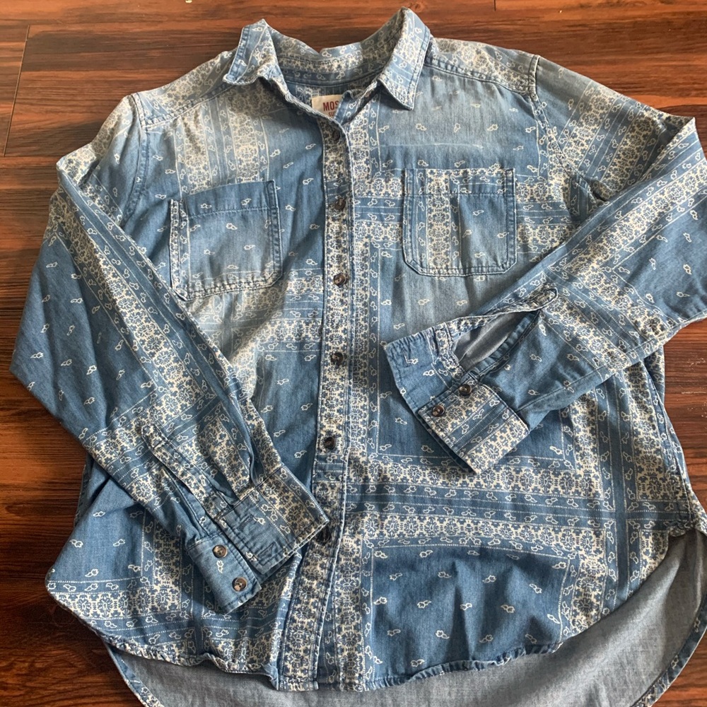 Printed Button Down Shirt